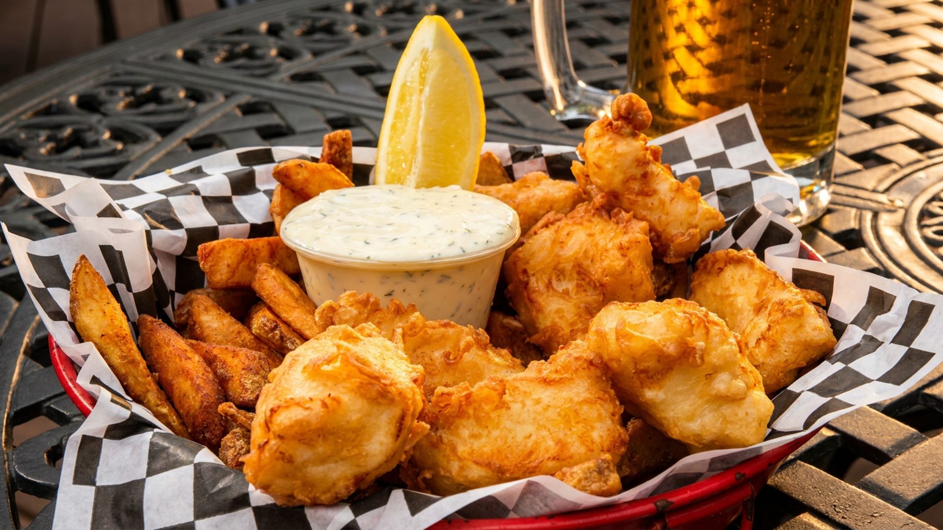 Fresh Alaskan halibut and all-American classics