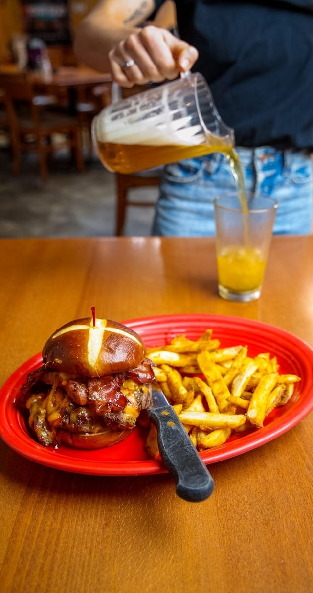 Reindeer BBQ Burger.